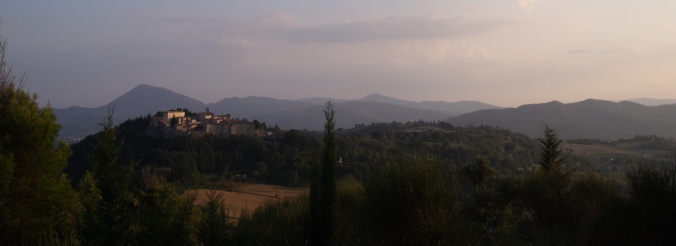 Montone in Umbria sunset